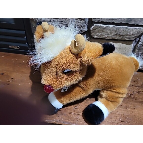 Vintage 1999 MUSICAL RUDOLPH THE RED-NOSED REINDEER 14" Plush Stuffed Animal Wor - Picture 11 of 16
